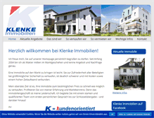 Tablet Screenshot of klenke-immobilien.de